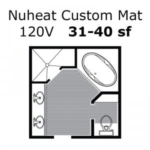 120 Volt 31 - 40 sf Custom Heat Mat
