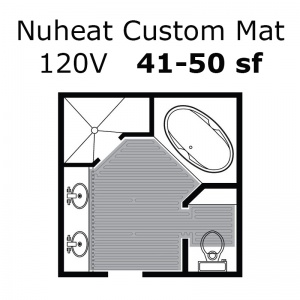 120 Volt 41 - 50 sf Custom Heat Mat