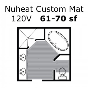 120 Volt 61 - 70 sf Custom Heat Mat