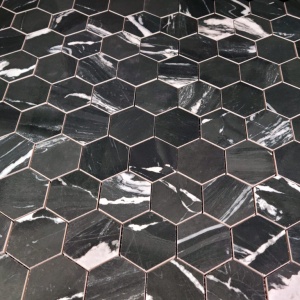 Iliria Nero 3" Hex Mosaic