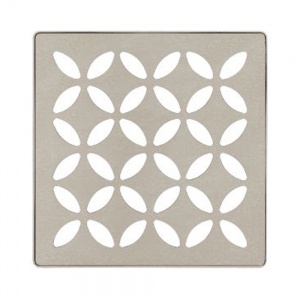 4" x 4" Floral Greige Drain