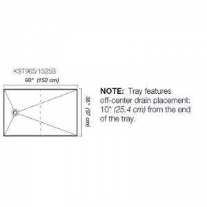 38" x 60" Off Center Tray