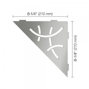 Curve Triangle Brushed Stainless Shelf