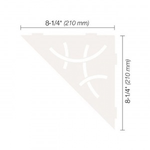 Curve Triangle Matte White Shelf