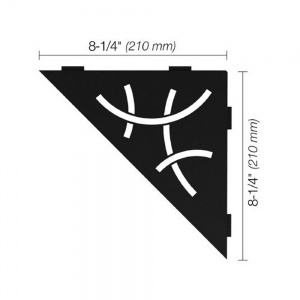 Curve Triangle Matte Black Shelf