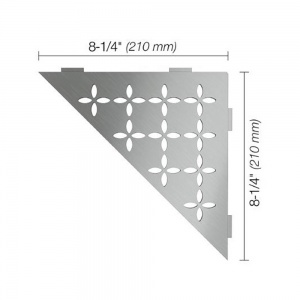 Floral Triangle Brushed Stainless Shelf