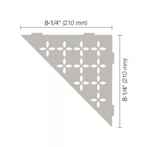 Floral Triangle Greige Shelf