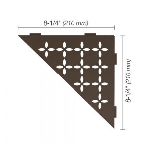 Floral Triangle Bronze Shelf