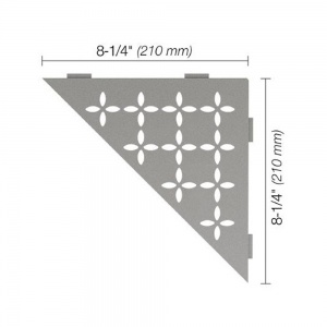 Floral Triangle Stone Grey Shelf