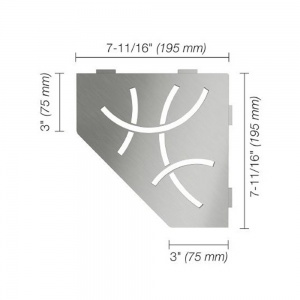 Curve Pentagonal Brushed Stainless Shelf