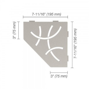 Curve Pentagonal Greige Shelf