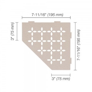 Floral Pentagonal Cream Shelf