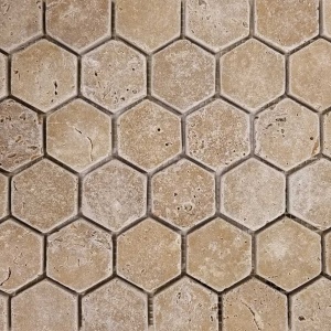 2" Tumbled Hexagon Mosaic